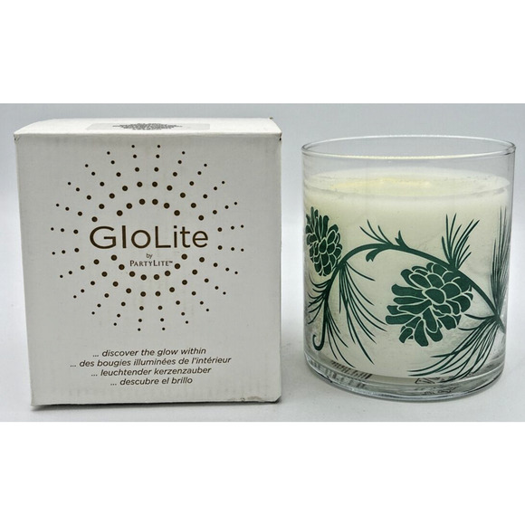 Partylite Glo-Lite Jar Emerald Balsam Candle New in Box P2E/G28565 - Picture 1 of 2
